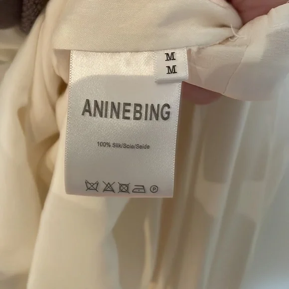 Anine Bing 100% Silk White Mini Dress - Picture 7 of 7